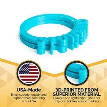 WildBot3D - Dungeon & Dragons Condition Marker Rings for DND Miniatures (Full 77 Piece Set) | Color Coded Professional Tabletop Gaming Markers | RPG Tracking for Spells, Magic Hexes, Effects & Traps