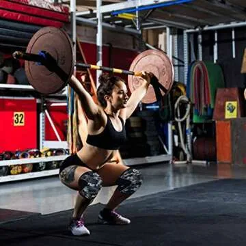 Knee Sleeves (1 Pair), 7mm Neoprene Compression Knee Braces, Great Support for Cross Training, Weightlifting, Powerlifting, Squats, Basketball and More