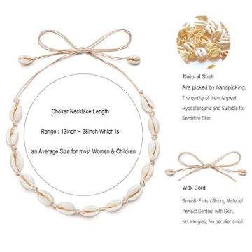 Stylish Natural Cowrie Shell Necklace for Summer