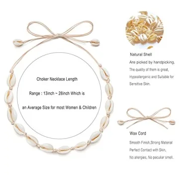 Stylish Natural Cowrie Shell Necklace for Summer