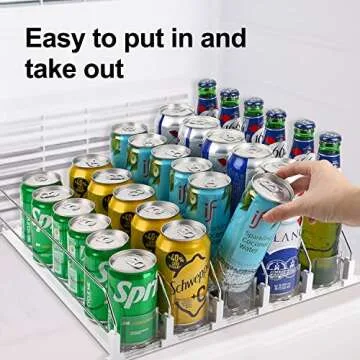 MAXTUF Drink Dispenser - 30 Can Organizer for Fridge