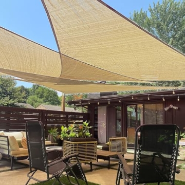 LOVE STORY 12' x 12' x 12' Triangle Sun Shade Sail Canopy UV Block Sunshade for Outdoor Patio Garden...