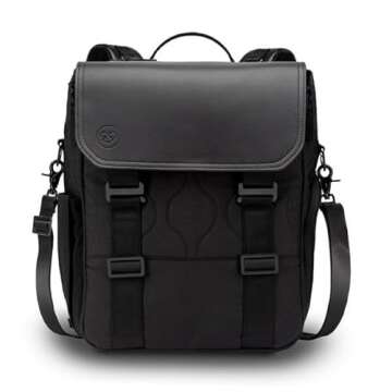 PAPERCLIP Willow Diaper Bag Backpack with Fold-Out Changing Station (Forest Black)