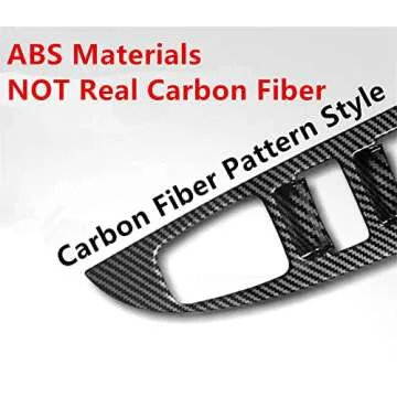 Cnaurda Carbon Fiber Style Window Switch Panel Cover Car Side Window Door Lock Switch Panel Trim Compatible with Genesis G70 2019-2025 Accessories