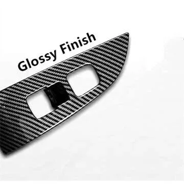 Cnaurda Carbon Fiber Style Window Switch Panel Cover Car Side Window Door Lock Switch Panel Trim Compatible with Genesis G70 2019-2025 Accessories