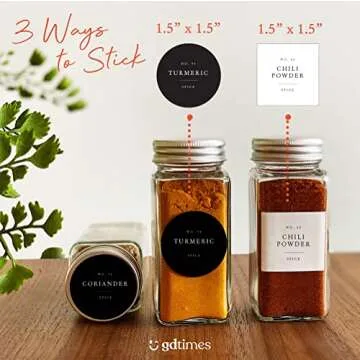 240 Spice Labels, Farmhouse Spice Jars Labels For Jars, Spice Labels Stickers Spice Containers, Spice Labels Stickers Preprinted Waterproof, Spice Jar Labels Preprinted Kitchen Labels Glass Spice Jars
