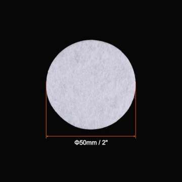HARFINGTON 300pcs Round Felt Circles, 50mm 2" Pre Cut Felt Craft Pads Non-Woven Mini Felt Fabric Cir...