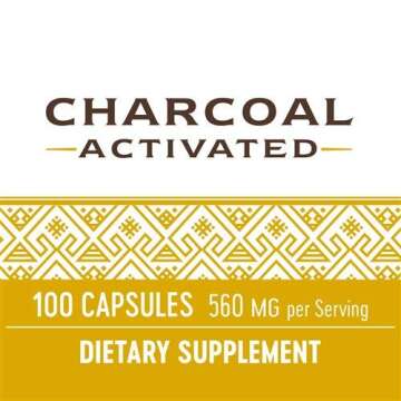 Nature's Way Activated Charcoal, Binds Unwanted Materials and Gas in the Digestive Tract*, 560 mg per 2-Capsule Serving, 100 Capsules (Packaging May Vary) - 2 Pack