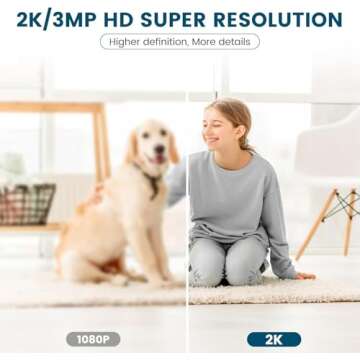 Litokam 360 Cameras for Home Security 2K – Indoor Security Cam with Night Vision and Two-Way Audio