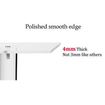 Jusalpha 4 Tier Square Wedding Acrylic Cupcake Stand