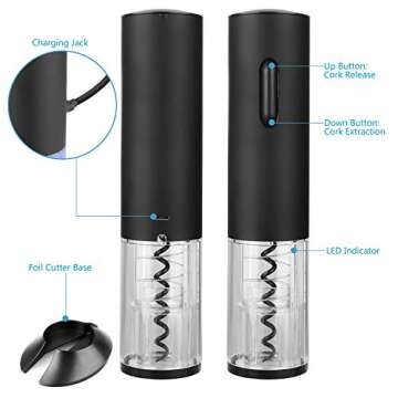 GOSCIEN Electric Wine Opener Gift Set – Rechargeable & Stylish