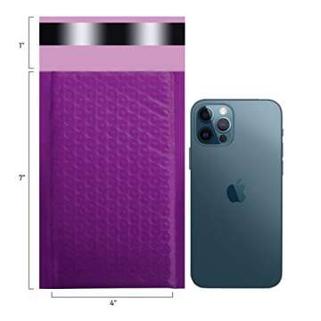 Fuxury Bubble Mailers 4x8 Inch, 50 Pack Padded Envelopes Self-Seal Adhesive Waterproof Shipping Bags...