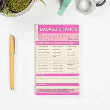Knock Knock Badass Sticky Citation Pad – A Bold Way to Make Your Mark!