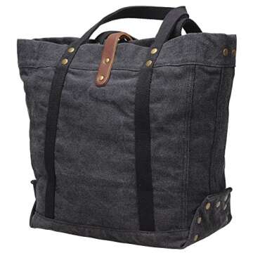 Iblue Women Totes Bag Canvas Top Handle Shoulder Handbag Large #254 (grey)