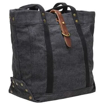 Iblue Women Totes Bag Canvas Top Handle Shoulder Handbag Large #254 (grey)