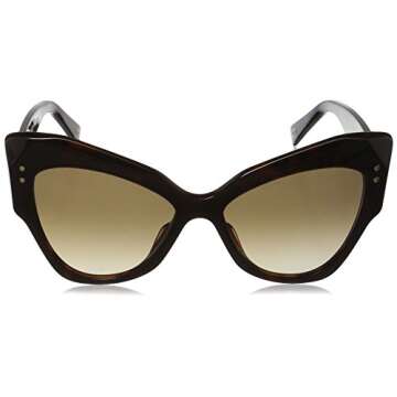 Marc Jacobs Women's MARC116/S Cat-Eye Sunglasses, Havana Medium/Brown Gradient, 52 mm