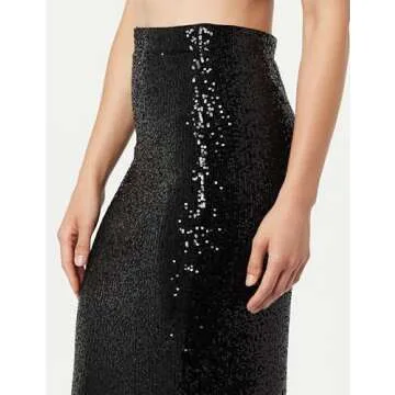The Drop Women's Bianca Sequin Midi Skirt