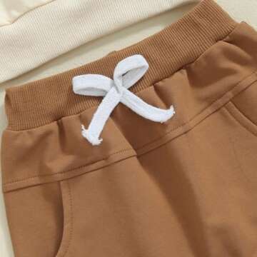 FYBITBO Infant Toddler Baby Boy Fall Clothes On Sundays We Watch Football Sweatshirt Outfit Long Sleeve Shirt and Pants Set (Football Outfits, 2-3T)