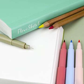 Speedball Art Products Flexi Sketch Blank Artist Journal, 6 x 6, Mandarin