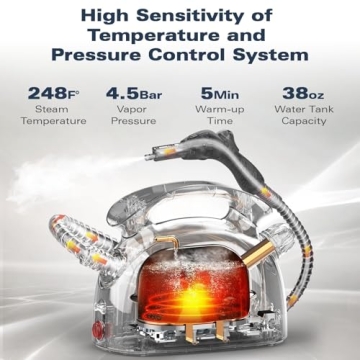 High-Temp Steam Cleaner with 21 Accessories for All Surfaces