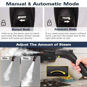 High-Temp Steam Cleaner with 21 Accessories for All Surfaces