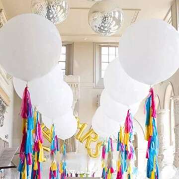 36 inch White Latex Balloons for Party Decorations