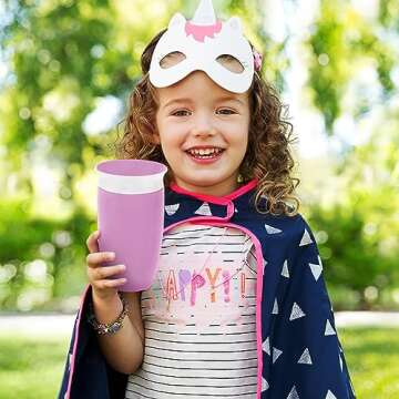 Munchkin® Miracle® 360 Toddler Sippy Cup, Spill Proof, 10 Ounce, Blue/Purple, 2 Count (Pack of 1)