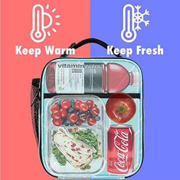 OPUX Premium Insulated Lunch Box, Soft School Lunch Bag for Kids Boys Girls, Leakproof Small Lunch P...