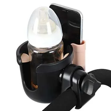 Accmor Stroller Cup Holder with Phone Holder, Bike Cup Holder, Universal Cup Holder for Uppababy Nun...