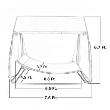 Abba Patio Outdoor Swing Hammock with Mosquito Net