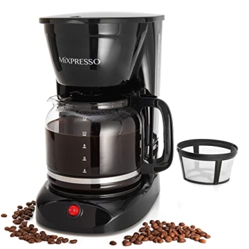 Mixpresso 12 Cup Coffee Maker - Sleek Design, Easy Brew, Auto-Off & More!