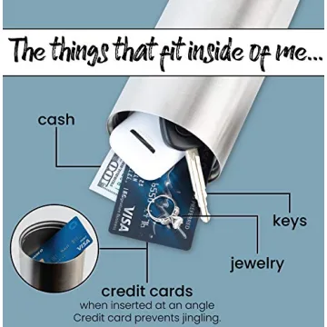 Safe Water Bottle with Hidden Compartment for Valuables