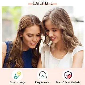 Chuangdi 12 Pieces Rhinestone Hair Clip, AB Crystal Metal Hair Clips, Crystal Hairpins Wedding Decorative Hair Clips Hair Accessories for Women Girls