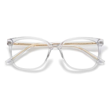Stylish SOJOS Clear Blue Light Glasses with Rococo Design