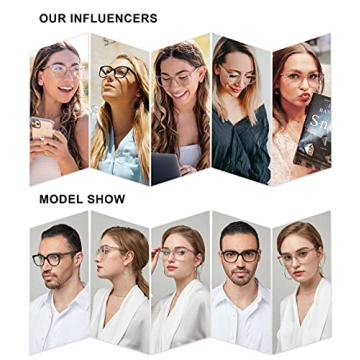 Stylish SOJOS Clear Blue Light Glasses with Rococo Design