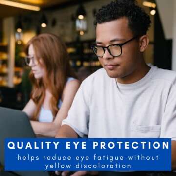 MicroVision Readers Futura Blue Light Blocking Glasses, Stylish & Scratch Resistant, 3 Pack for Eye ...