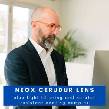 Stylish MicroVision Futura Blue Light Blocking Glasses