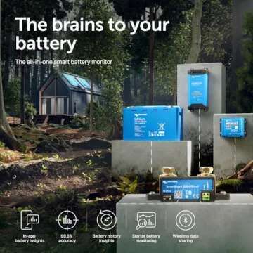 Victron Energy SmartShunt Battery Monitor - Comprehensive Battery Management with Bluetooth Monitori...