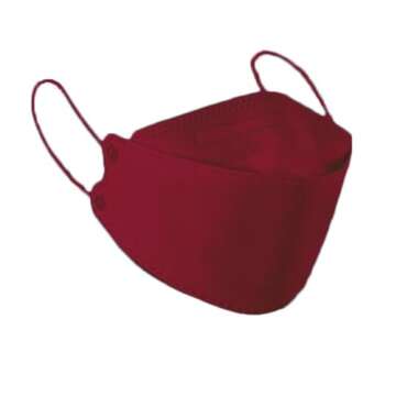Rmaytiked 50Pcs 4-Ply KF94 Burgundy Face Masks Breathable 3D Mouth Shields Filter