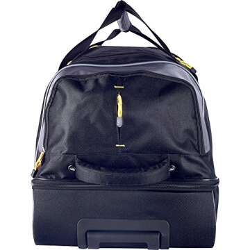 TPRC Sierra Madre II Upright Rolling Duffel Bag, Black/Gray, 30-Inch