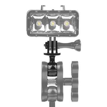 D&F 1 inch Aluminum Ball Mount Tripod Ballhead Adapter with 3/8'' Screw Hole Compatible for AKASO YI and Other Action Camera (2pcs)