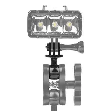 D&F 1 inch Aluminum Ball Mount Tripod Ballhead Adapter with 3/8'' Screw Hole Compatible for AKASO YI and Other Action Camera (2pcs)