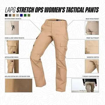 LAPG Women's Tactical Stretch Pants - Comfortable & Durable