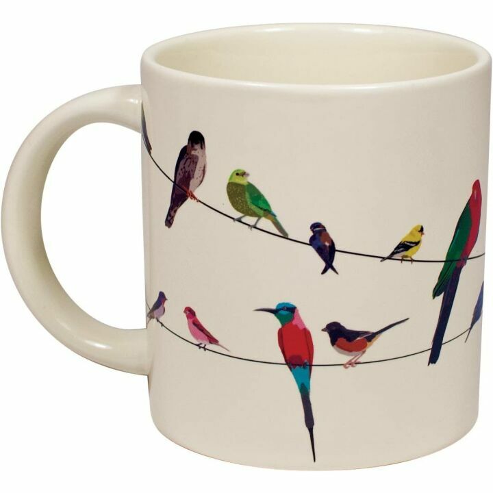 Birds on a Wire Heat Changing Mug for Coffee Lovers
