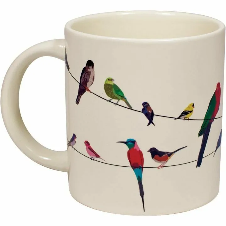 Birds on a Wire Heat Changing Mug for Coffee Lovers