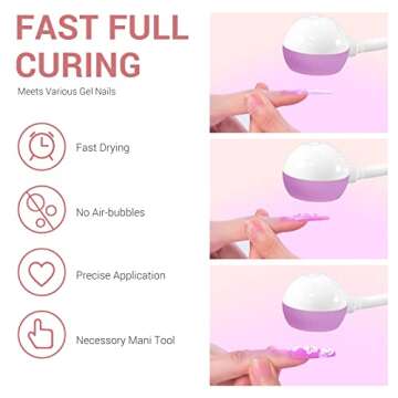 MelodySusie 2 in 1 Gel X Lamp, Pro09M Cordless Gooseneck UV Lamp for Gel x Nails Rechargable LED Nail Lamp Light for Gel Polish,Touch Switch Flash Cure Light for Nail Extension Art Home Salon Manicure