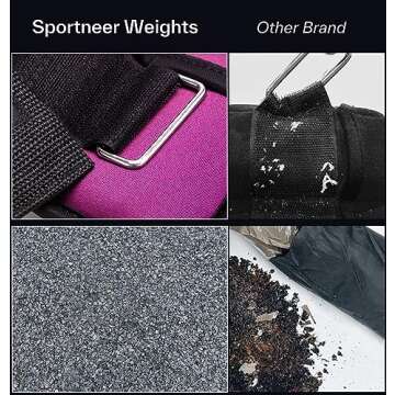 Sportneer Adjustable Ankle Weights for Women and Men 1 Pair of 2 3 4 6 7 LBS Wrist Arm Leg Weights w...
