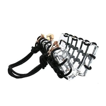 DJBM Clear Acrylic Clutch with Rhinestones for Parties