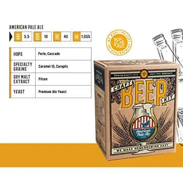 Craft A Brew - American Pale Ale - Beer Making Kit - Make Your Own Craft Beer - Complete Equipment and Supplies - Starter Home Brewing Kit - 1 Gallon