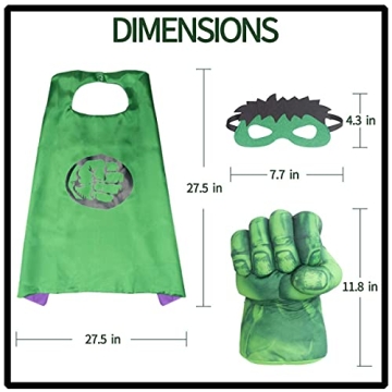 AOTLEANNO Kids Superhero Costume Set with Plush Fists